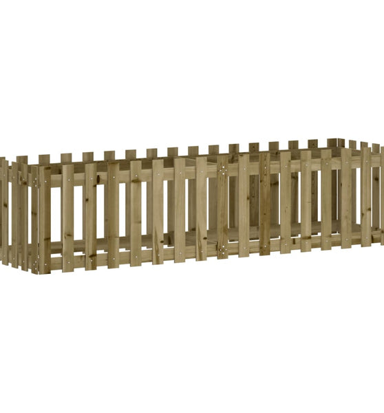 Hochbeet Lattenzaun-Design 200x50x50 cm Kiefernholz Imprägniert