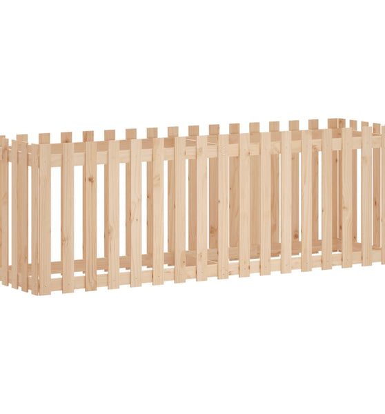 Hochbeet Lattenzaun-Design 200x50x70 cm Massivholz Kiefer