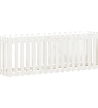 Hochbeet Lattenzaun-Design Weiß 200x50x70 cm Massivholz Kiefer