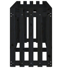 Hochbeet Latten-Design Schwarz 200x50x70 cm Massivholz Kiefer