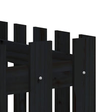Hochbeet Latten-Design Schwarz 200x50x70 cm Massivholz Kiefer