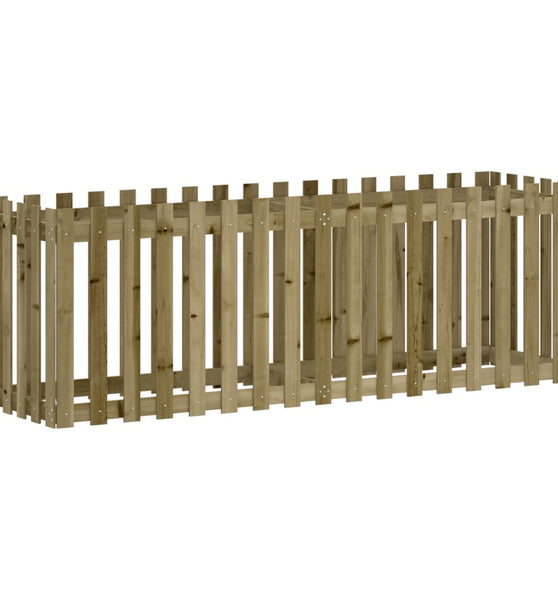 Hochbeet Lattenzaun-Design 200x50x70 cm Kiefernholz Imprägniert