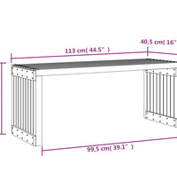 Gartenbank Ausziehbar 212,5x40,5x45 cm Massivholz Kiefer