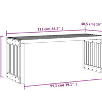 Gartenbank Ausziehbar 212,5x40,5x45 cm Massivholz Douglasie