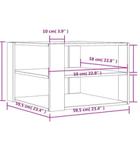 Couchtisch Grau Sonoma 59,5x59,5x40 cm Holzwerkstoff