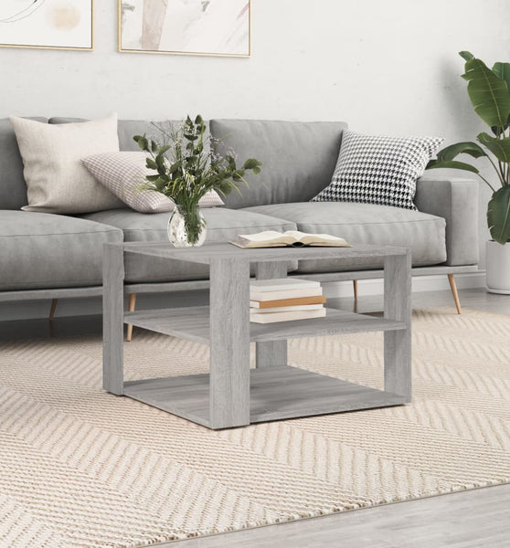Couchtisch Grau Sonoma 59,5x59,5x40 cm Holzwerkstoff