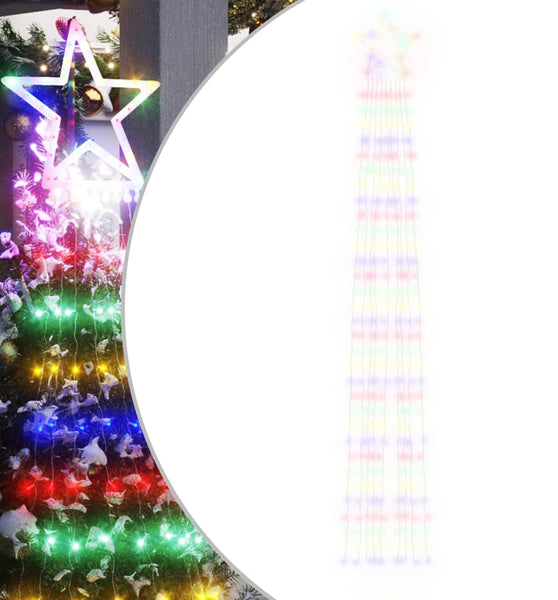 Weihnachtsbaum-Beleuchtung 320 LEDs Mehrfarbig 375 cm