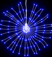 Weihnachtsbeleuchtung Feuerwerk 140 LEDs Blau 17 cm