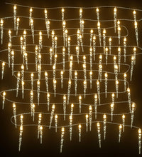 Eiszapfen-Lichterkette 100 LEDs Warmweiß 10 m Acryl PVC