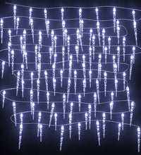 Eiszapfen-Lichterkette 200 LEDs Kaltweiß 20 m Acryl PVC