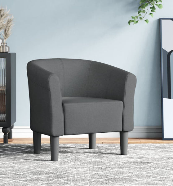 Clubsessel Dunkelgrau Stoff