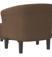 Clubsessel mit Fußhocker Braun Stoff