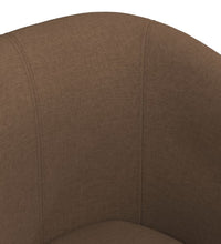 Clubsessel mit Fußhocker Braun Stoff