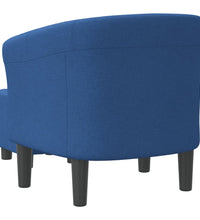 Clubsessel mit Fußhocker Blau Stoff