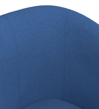 Clubsessel mit Fußhocker Blau Stoff