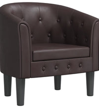 Clubsessel Braun Kunstleder