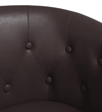 Clubsessel Braun Kunstleder
