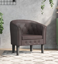 Clubsessel Braun Kunstleder