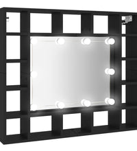 LED-Spiegelschrank Schwarz 91x15x76,5 cm