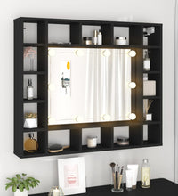 LED-Spiegelschrank Schwarz 91x15x76,5 cm