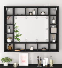 LED-Spiegelschrank Schwarz 91x15x76,5 cm