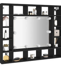 LED-Spiegelschrank Schwarz 91x15x76,5 cm