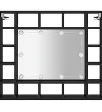 LED-Spiegelschrank Schwarz 91x15x76,5 cm