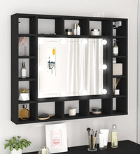 LED-Spiegelschrank Schwarz 91x15x76,5 cm