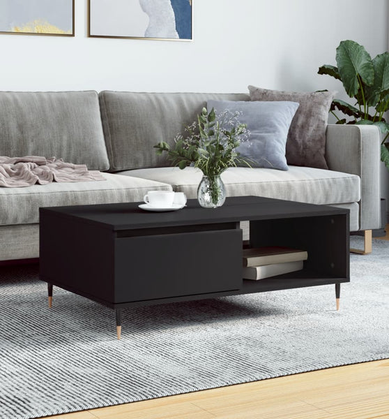Couchtisch Schwarz 90x60x35 cm Holzwerkstoff