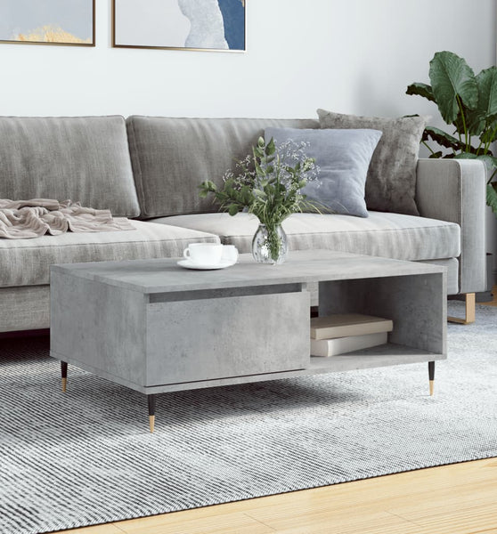 Couchtisch Betongrau 90x60x35 cm Holzwerkstoff