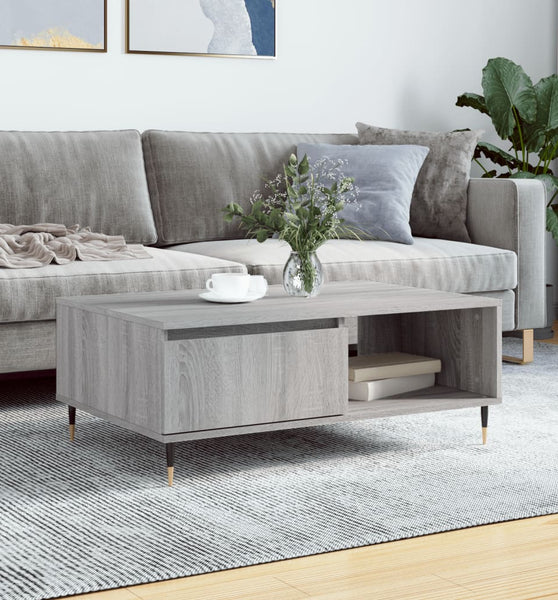 Couchtisch Grau Sonoma 90x60x35 cm Holzwerkstoff