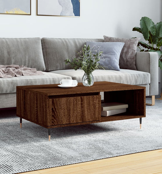 Couchtisch Braun Eichen-Optik 90x60x35 cm Holzwerkstoff