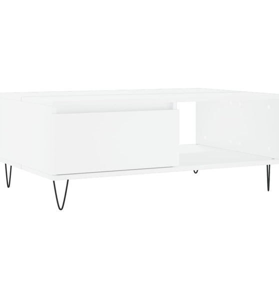 Couchtisch Weiß 90x60x35 cm Holzwerkstoff