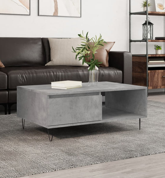 Couchtisch Betongrau 90x60x35 cm Holzwerkstoff