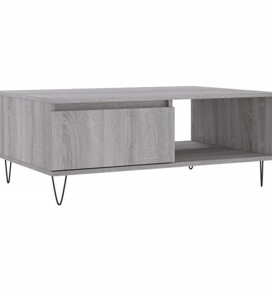 Couchtisch Grau Sonoma 90x60x35 cm Holzwerkstoff