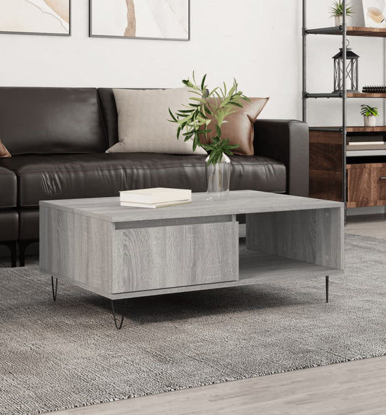 Couchtisch Grau Sonoma 90x60x35 cm Holzwerkstoff