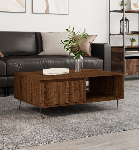 Couchtisch Braun Eichen-Optik 90x60x35 cm Holzwerkstoff