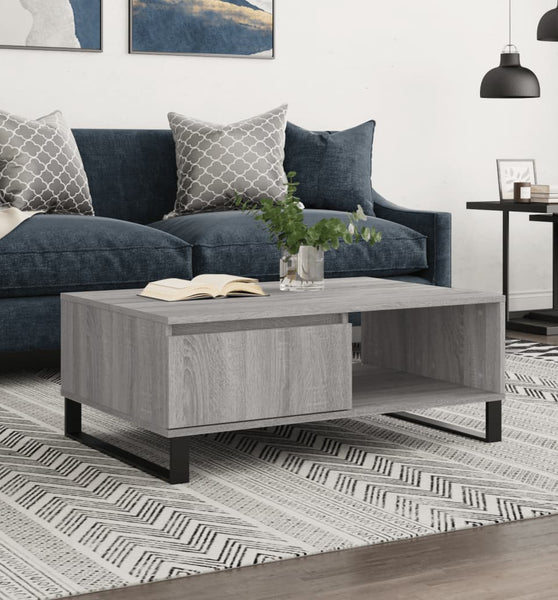 Couchtisch Grau Sonoma 90x60x35 cm Holzwerkstoff
