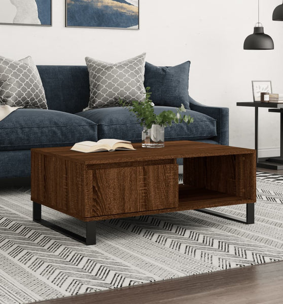 Couchtisch Braun Eichen-Optik 90x60x35 cm Holzwerkstoff