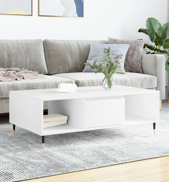 Couchtisch Weiß 104x60x35 cm Holzwerkstoff