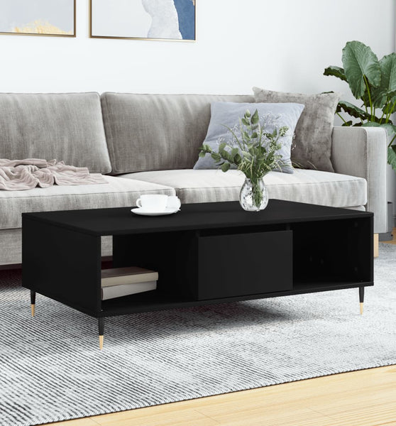 Couchtisch Schwarz 104x60x35 cm Holzwerkstoff