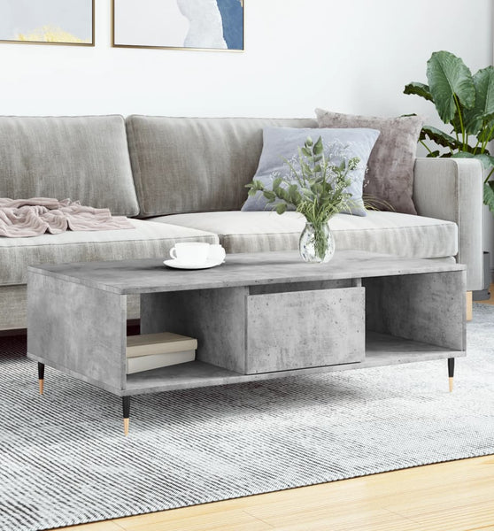 Couchtisch Betongrau 104x60x35 cm Holzwerkstoff