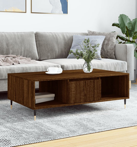 Couchtisch Braun Eichen-Optik 104x60x35 cm Holzwerkstoff