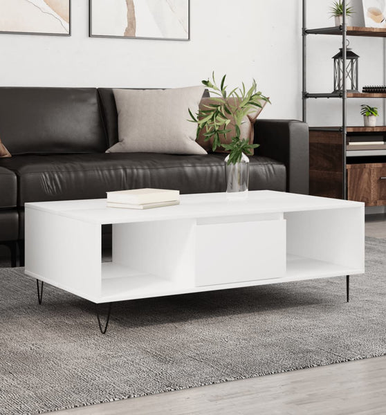 Couchtisch Weiß 104x60x35 cm Holzwerkstoff