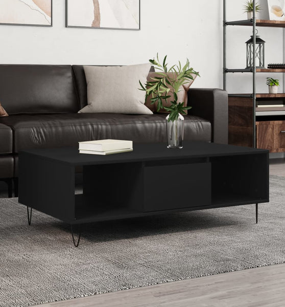 Couchtisch Schwarz 104x60x35 cm Holzwerkstoff