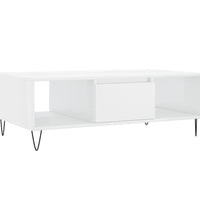 Couchtisch Hochglanz-Weiß 104x60x35 cm Holzwerkstoff