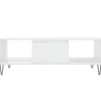 Couchtisch Hochglanz-Weiß 104x60x35 cm Holzwerkstoff