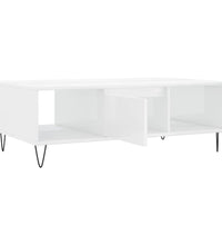 Couchtisch Hochglanz-Weiß 104x60x35 cm Holzwerkstoff