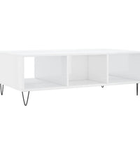 Couchtisch Hochglanz-Weiß 104x60x35 cm Holzwerkstoff