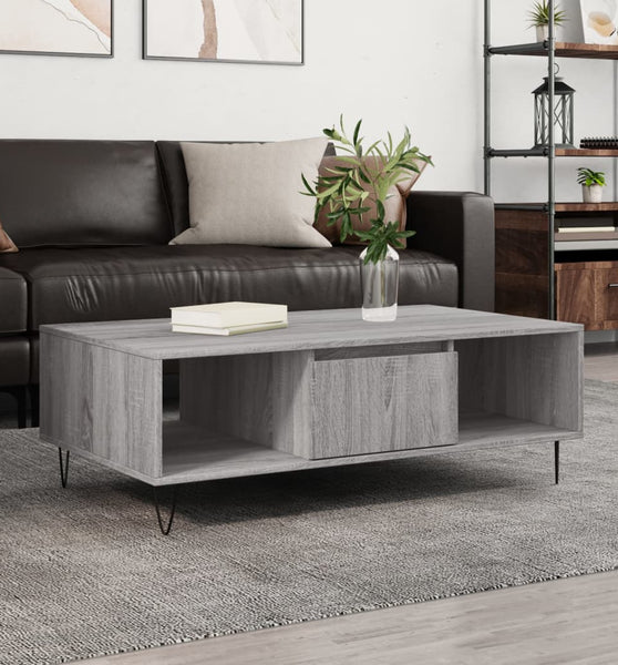 Couchtisch Grau Sonoma 104x60x35 cm Holzwerkstoff